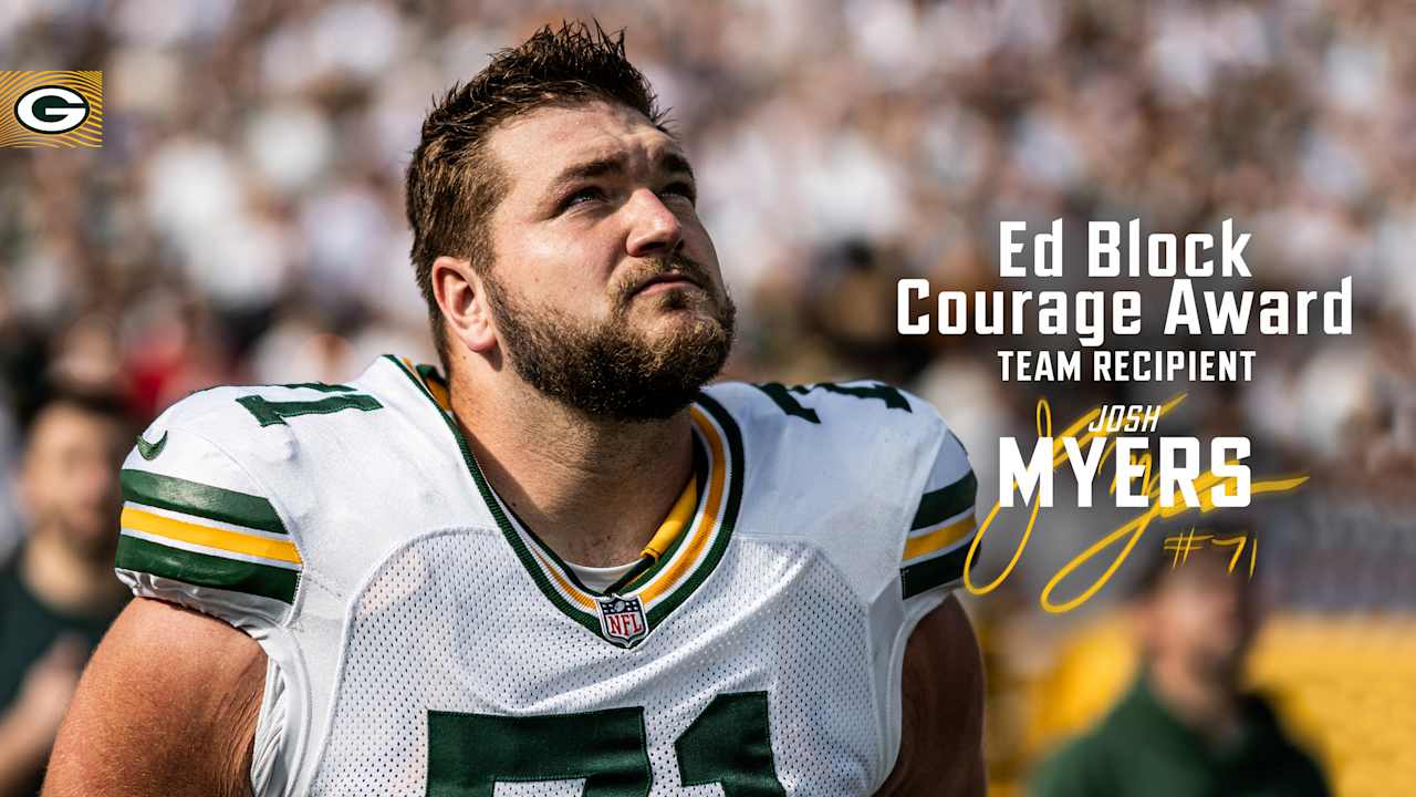 Josh Myers named Packers' 2024 Ed Block Courage Award winner