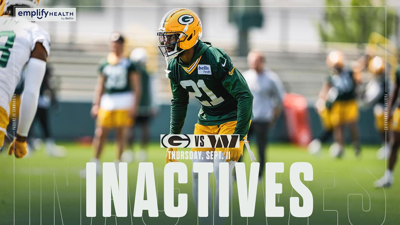 CB Nate Hobbs active for Green Bay | Packers-Commanders inactives
