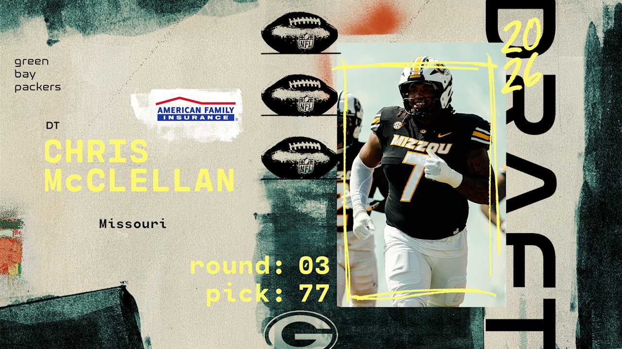 2026 NFL Draft: Packers trade up to select Missouri DT Chris McClellan in third round, No. 77 overall