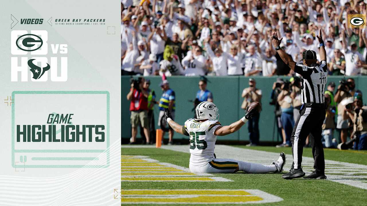 Tucker. Kraft. TOUCHDOWN. Packers vs. Texans