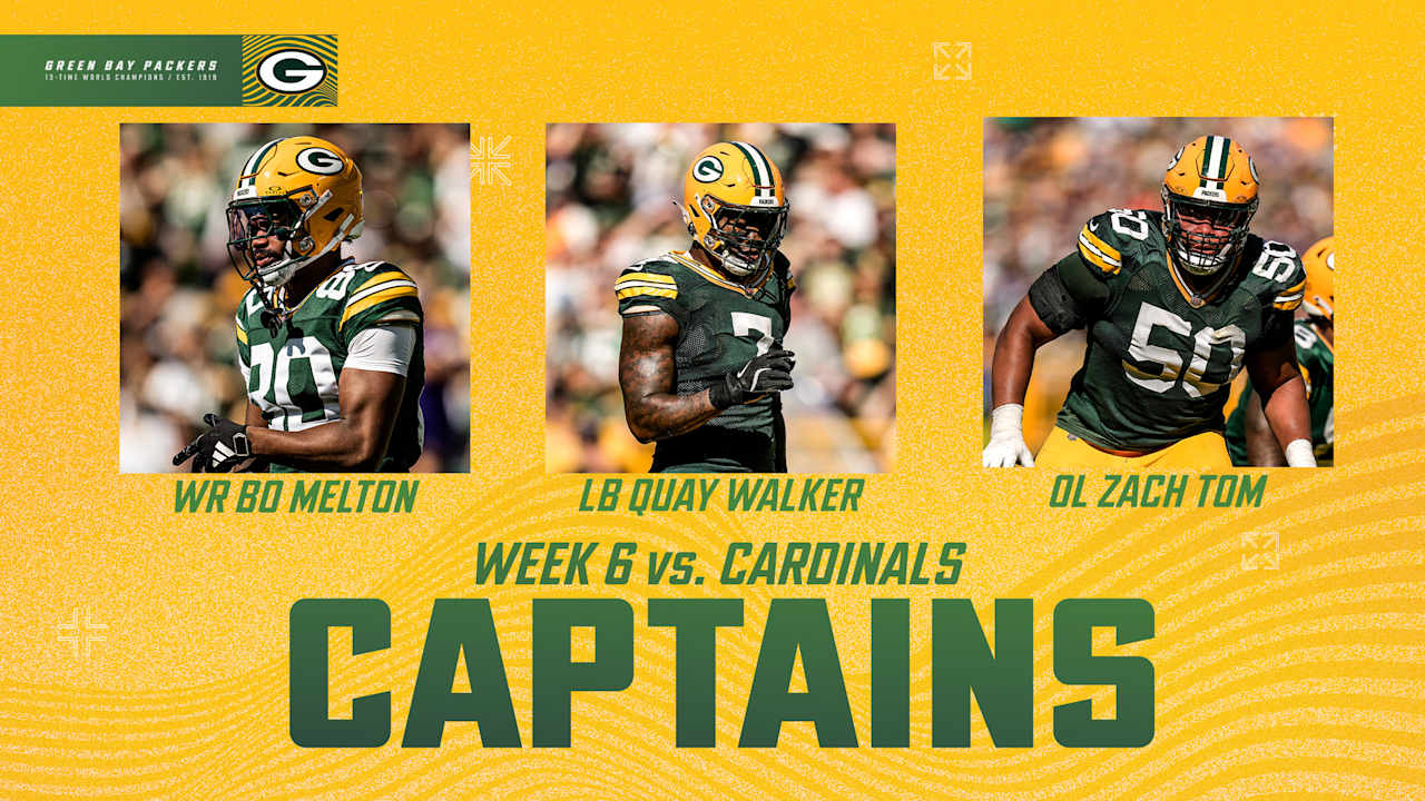 Packers pick captains for Week 6 vs. Cardinals