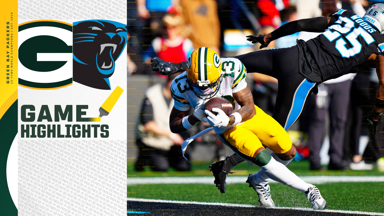 Dontayvion Wicks finds space on 21yard touchdown Packers vs. Panthers