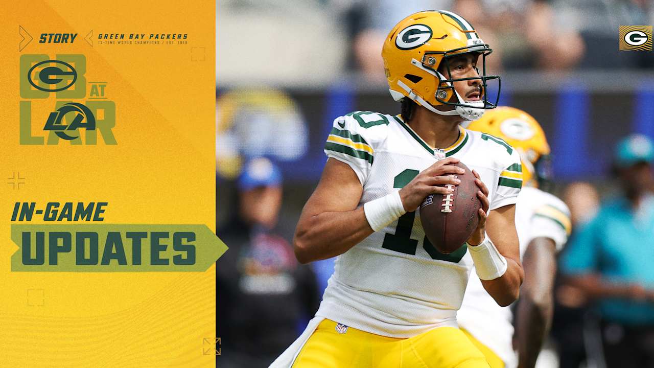 The Packers lead the Rams 7-0 after the first quarter