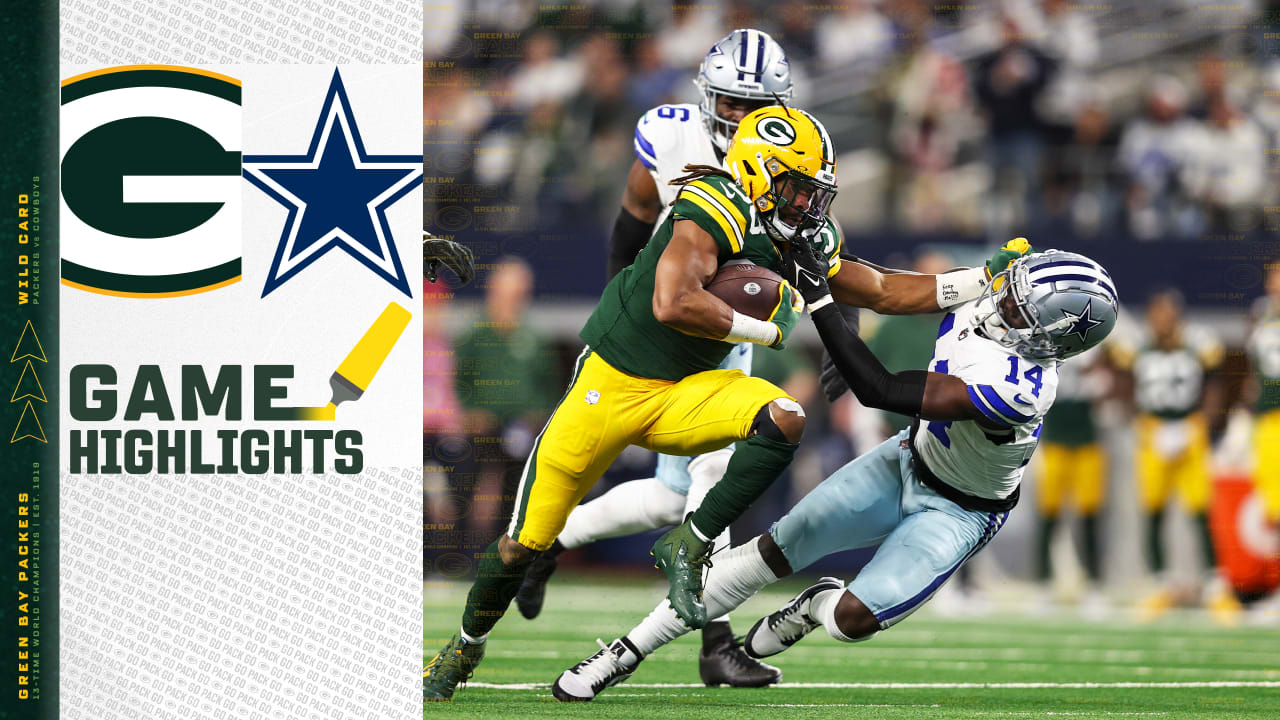 Aaron Jones stiff-arms defender for 13-yard carry | Packers vs. Cowboys