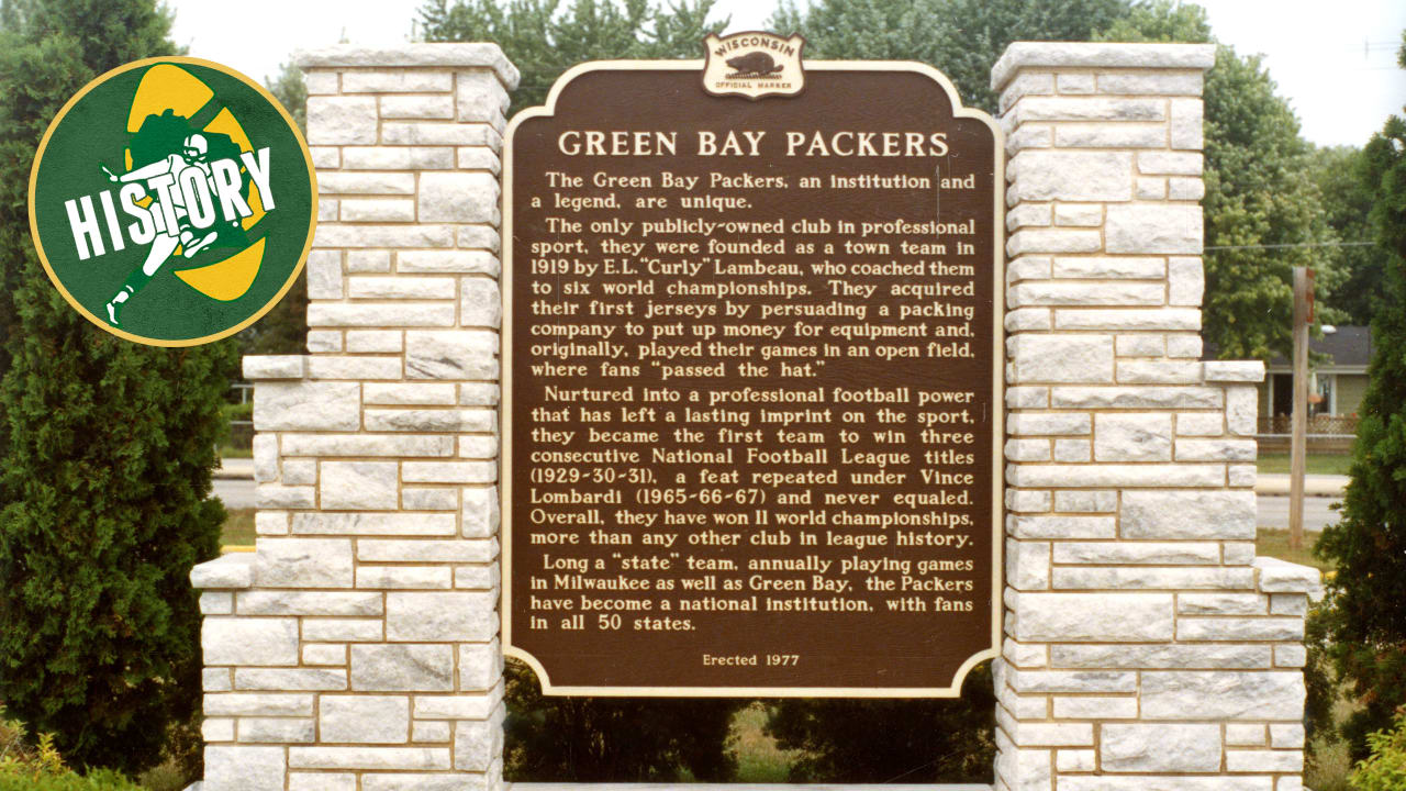 What happened to the Green Bay Packers state historical marker?