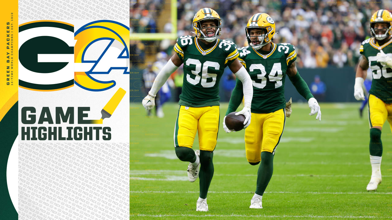 Anthony Johnson Jr. intercepts QB Brett Rypien Packers vs. Rams