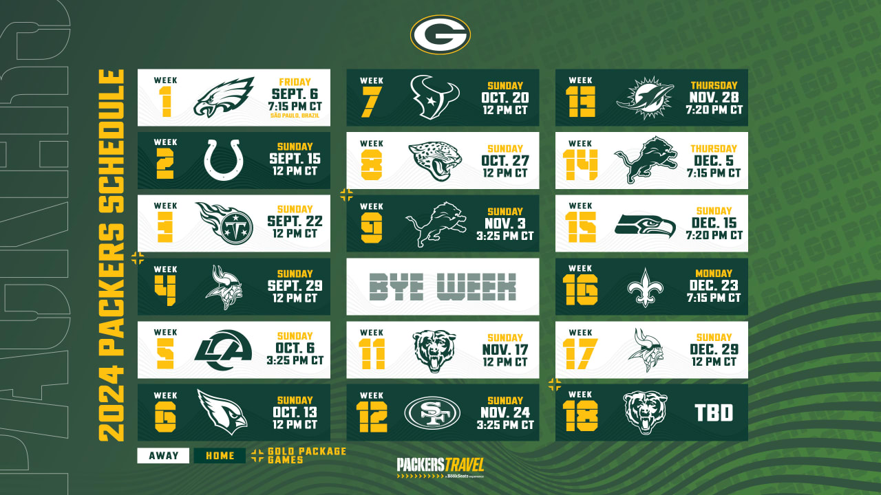 Photos First look at Packers' 2024 NFL season schedule