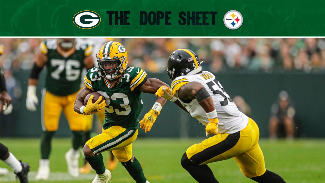 Dope Sheet: Packers travel East to take on the Steelers