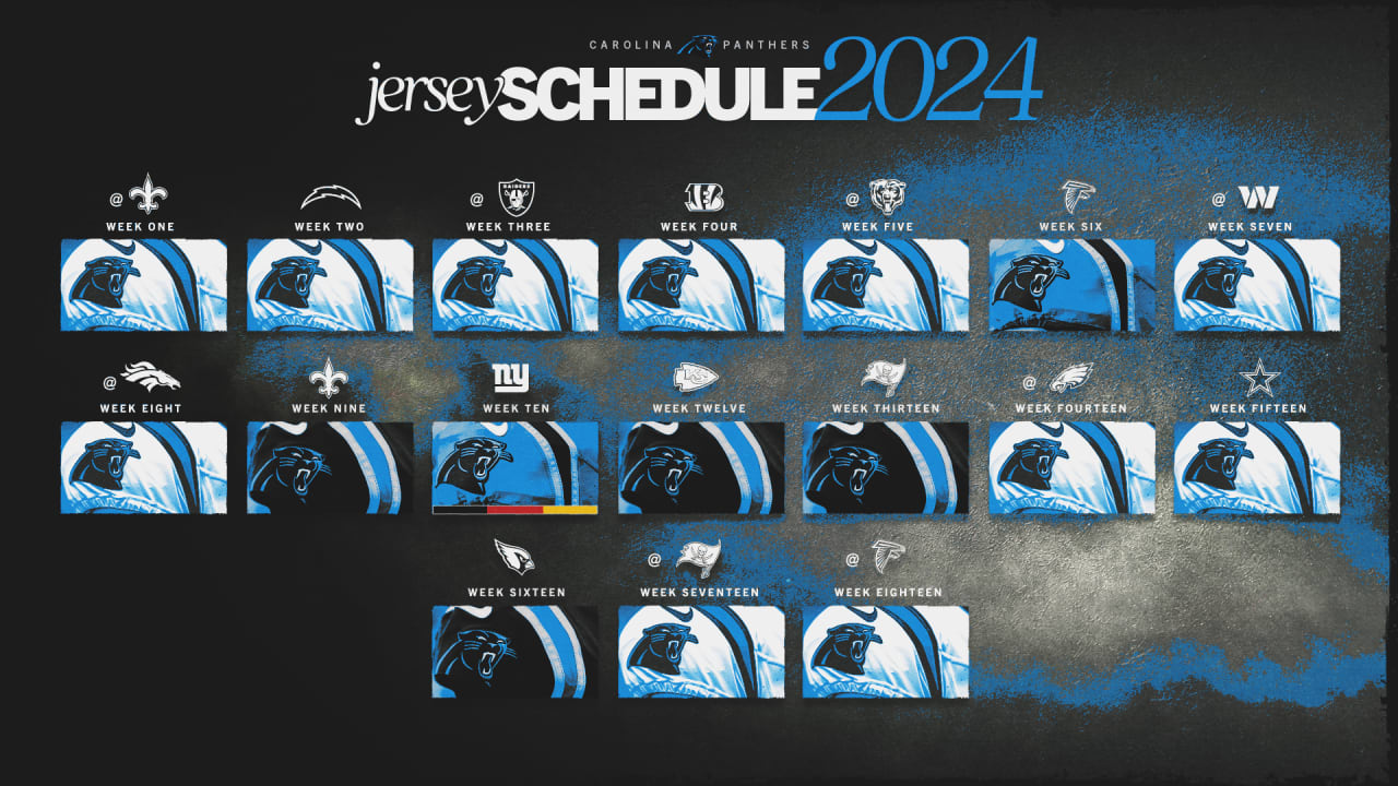 Panthers jersey schedule on sale