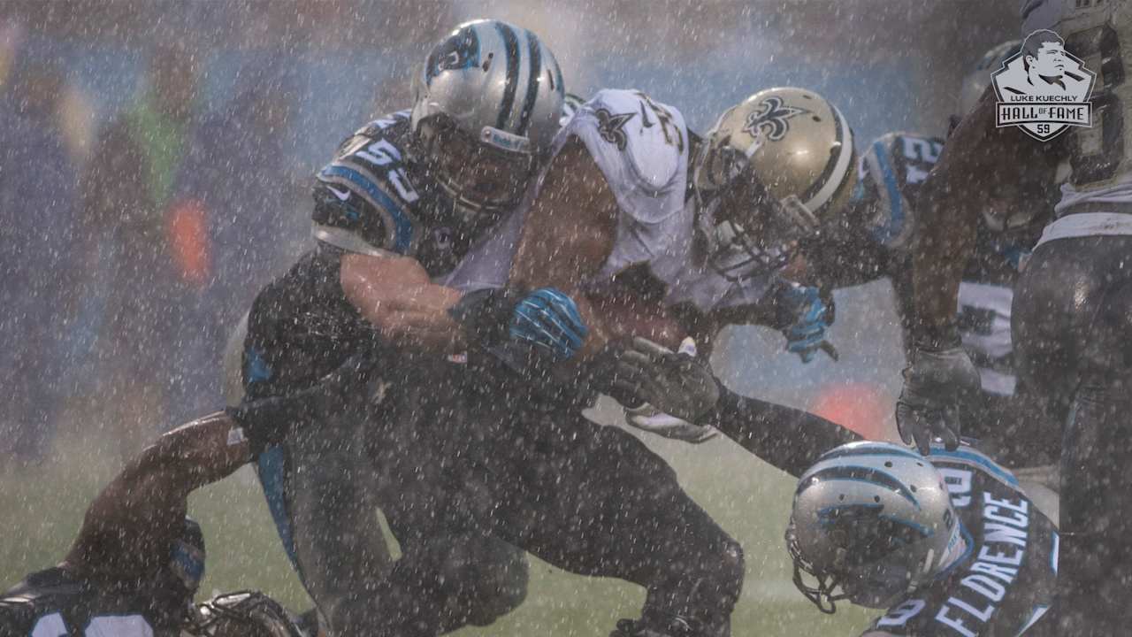 The rain eventually stopped. Luke Kuechly didn't. On the record-setting Rain Game of 2013