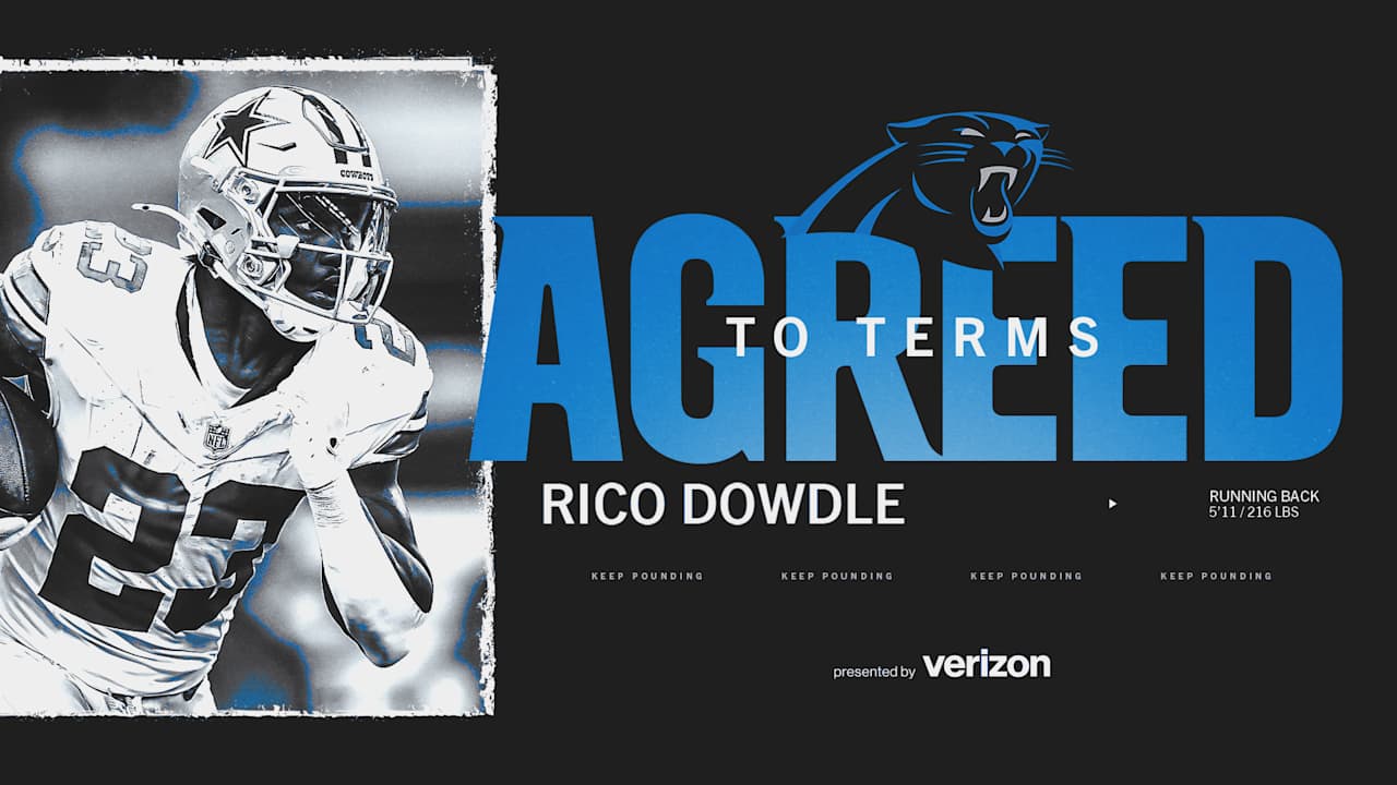 Panthers agree to terms with running back Rico Dowdle