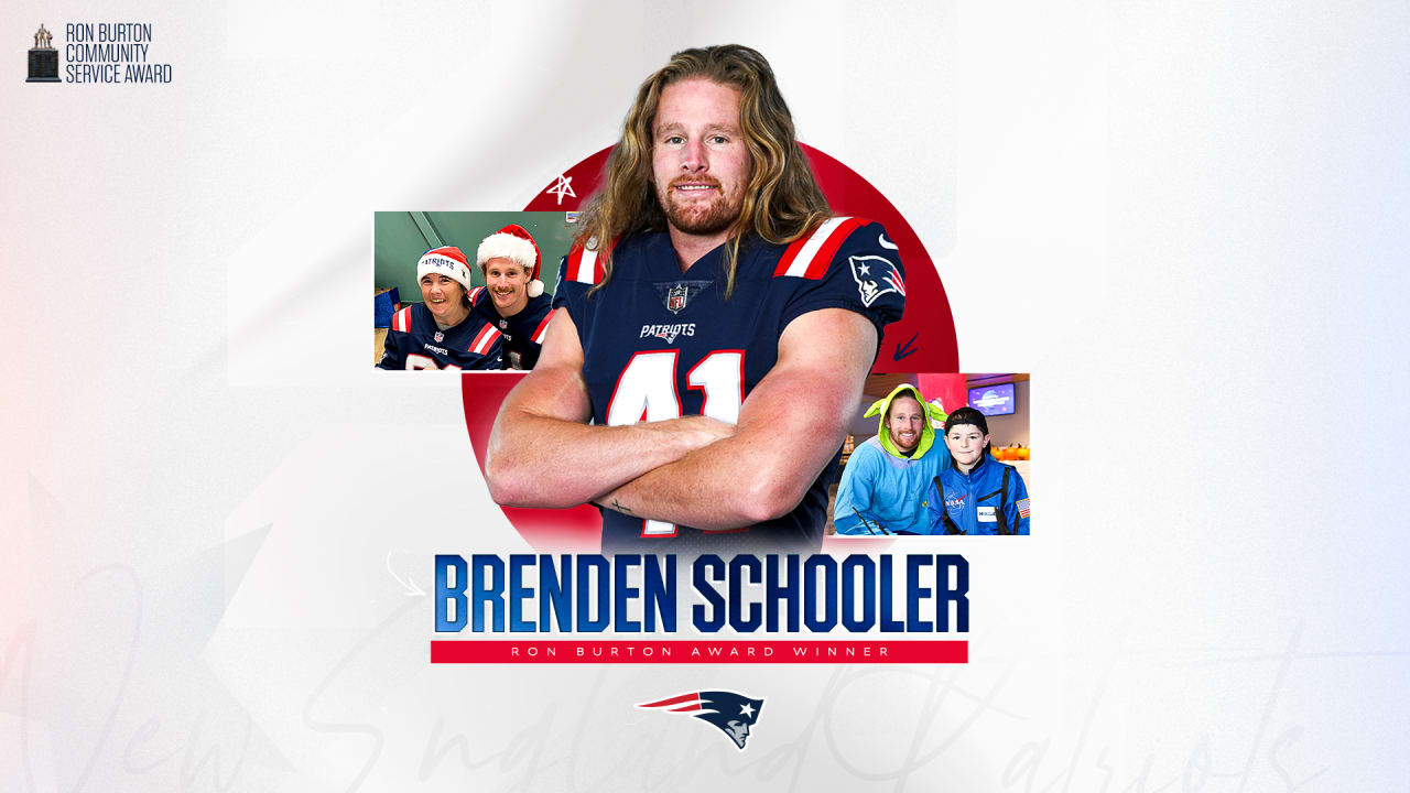 Brenden Schooler Receives the New England Patriots 2024 Ron Burton Community Service Award