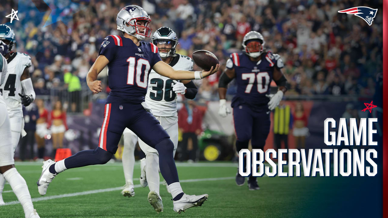 Eight insights from the Patriots’ second preseason game against the Eagles