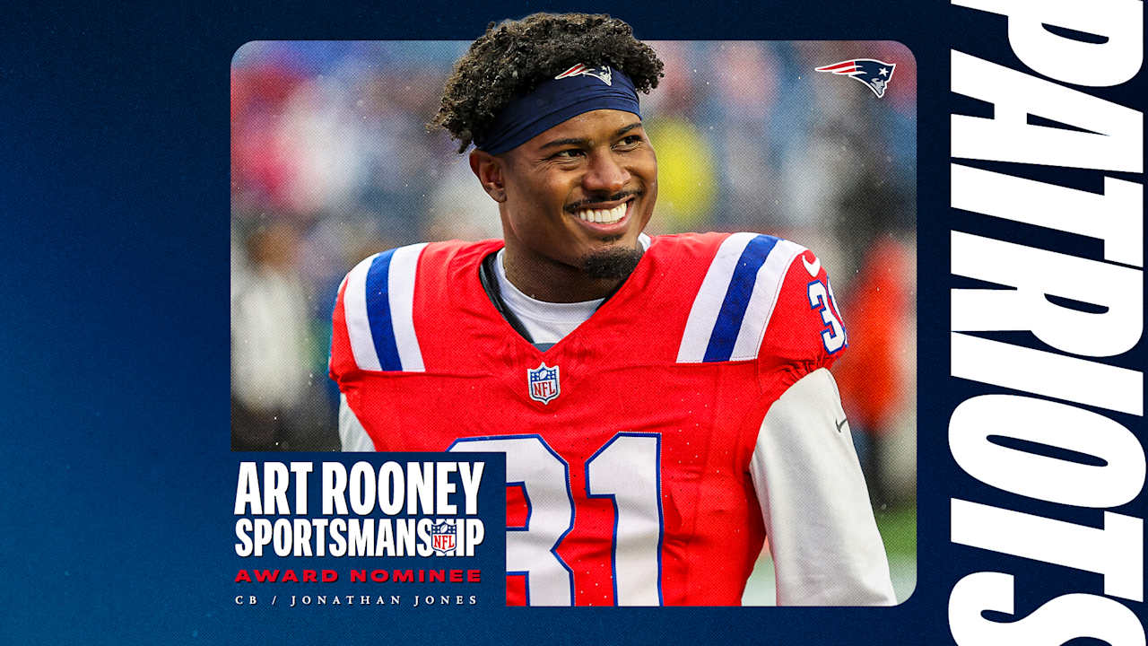 Patriots Cornerback Jonathan Jones Nominated for 2024 Art Rooney Sportsmanship Award