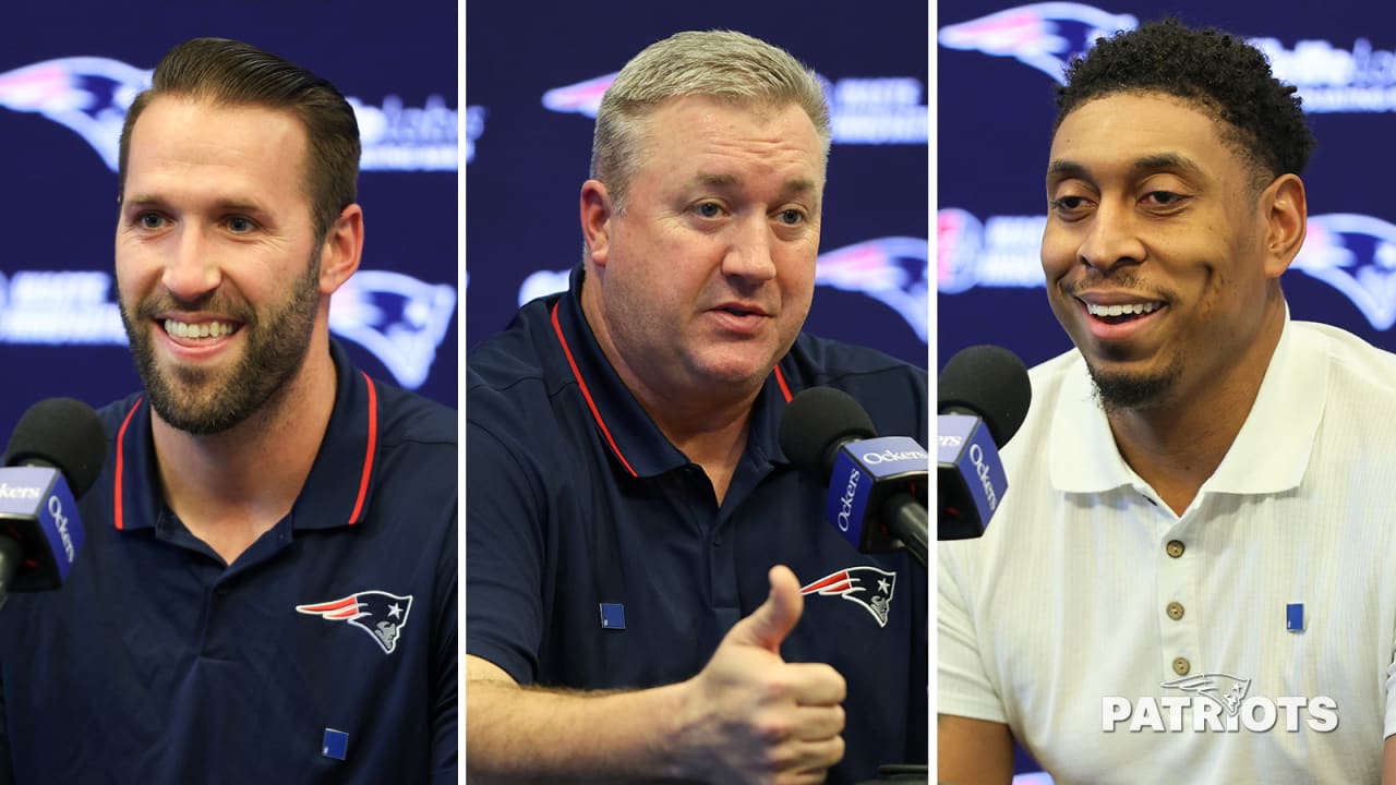 Five Takeaways From the Patriots Introductory Press Conference With New Coordinators Alex Van Pelt, DeMarcus Covington, and Jeremy Springer