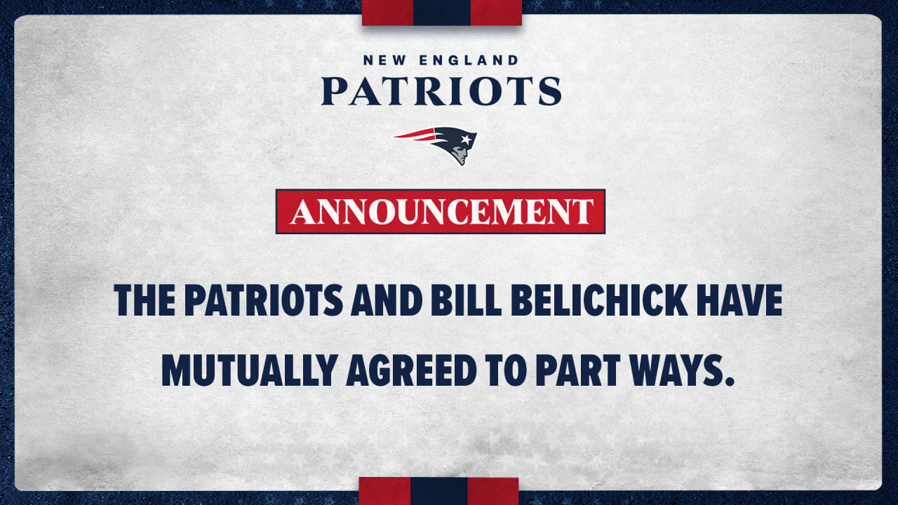 The Patriots and Bill Belichick Have Mutually Agreed to Part Ways