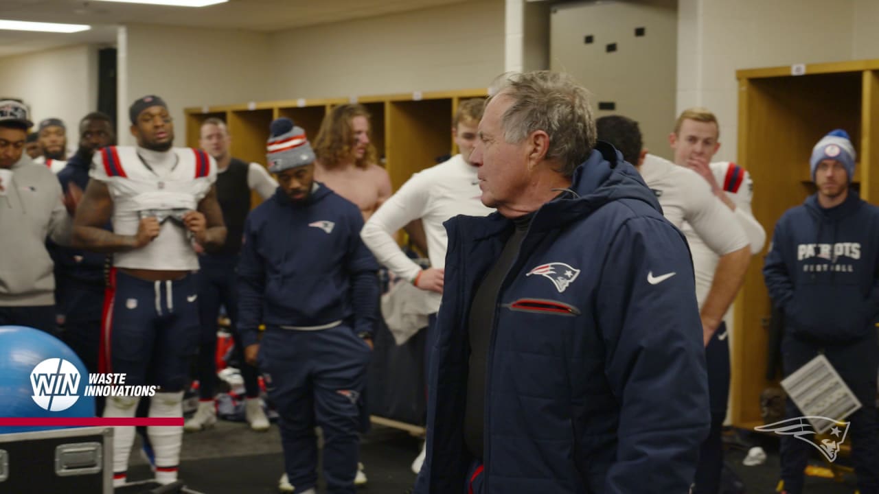 Locker Room Celebration Following Win over the Steelers