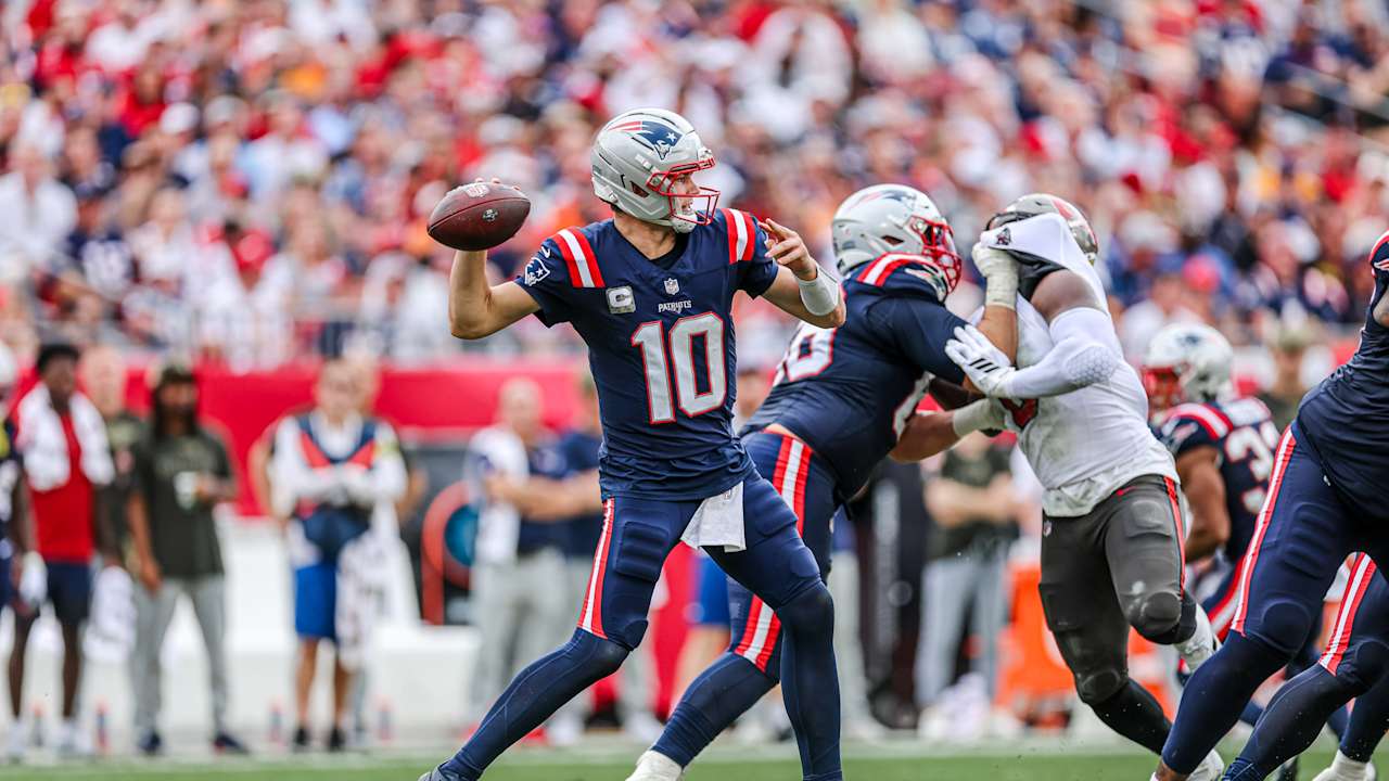 Drake Maye's Best Throws from 2-TD Game vs Buccaneers | NFL Week 10