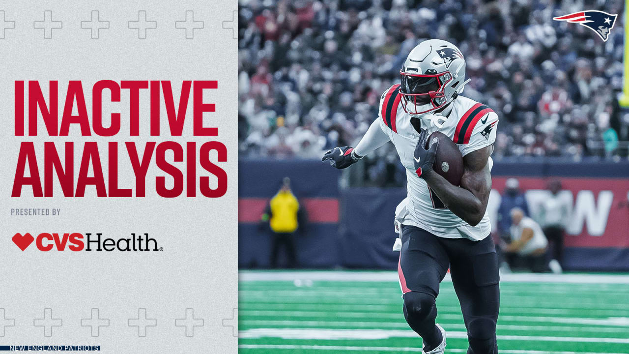 Inactive Analysis: WR DeVante Parker Inactive, Patriots Dress Three ...
