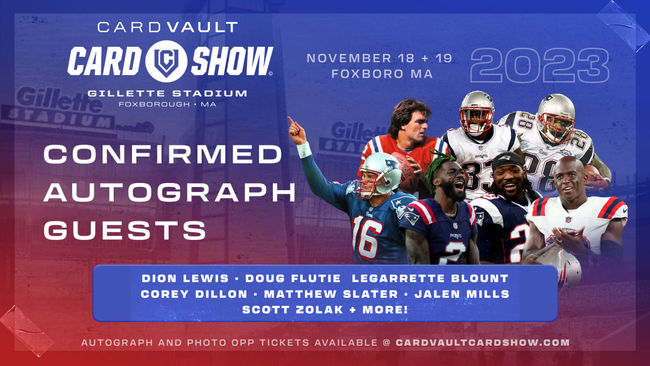 New England sports legends, Patriots Players among autograph guests for CardVault's upcoming card show at Gillette Stadium