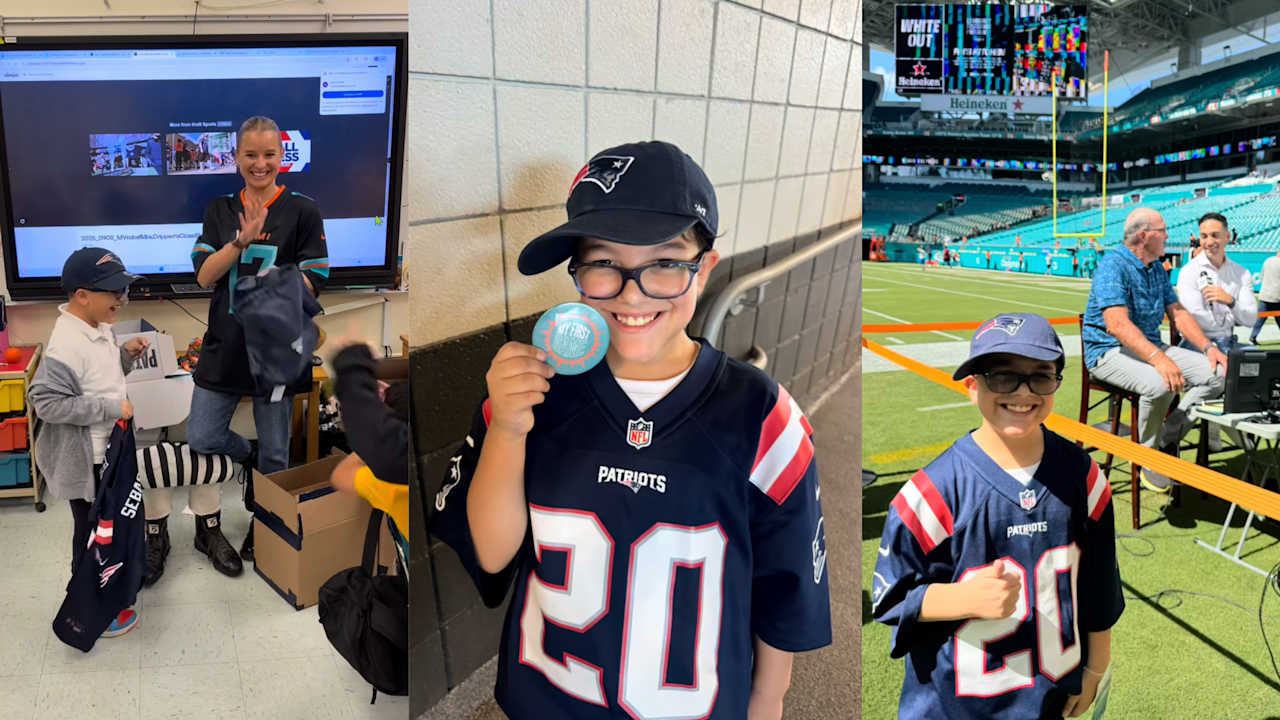 Patriots host 'NFeLementary' student Sebastian in win over Miami