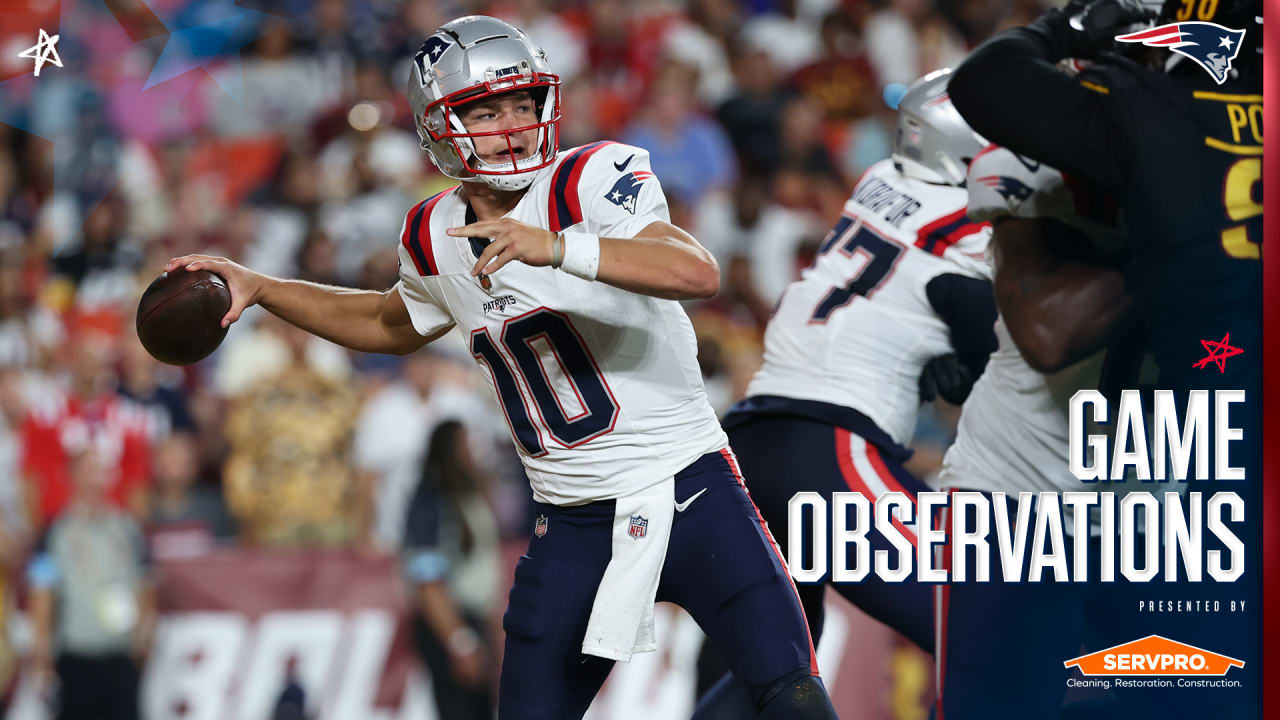 Game Observations: Eight Takeaways From the Patriots Preseason Finale in Washington