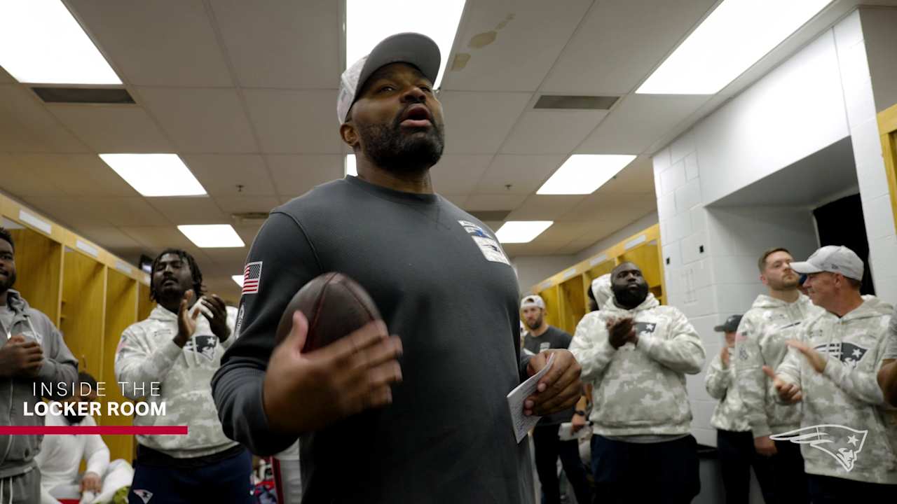 Patriots Locker Room Celebration After Win Over the Bears