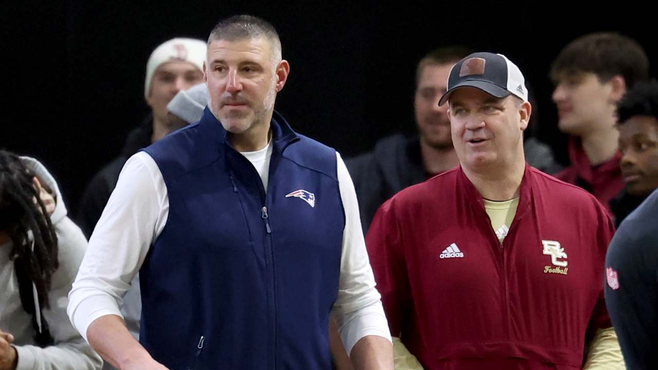 Patriots Top Brass Attend Boston College's Pro Day in Chestnut Hill