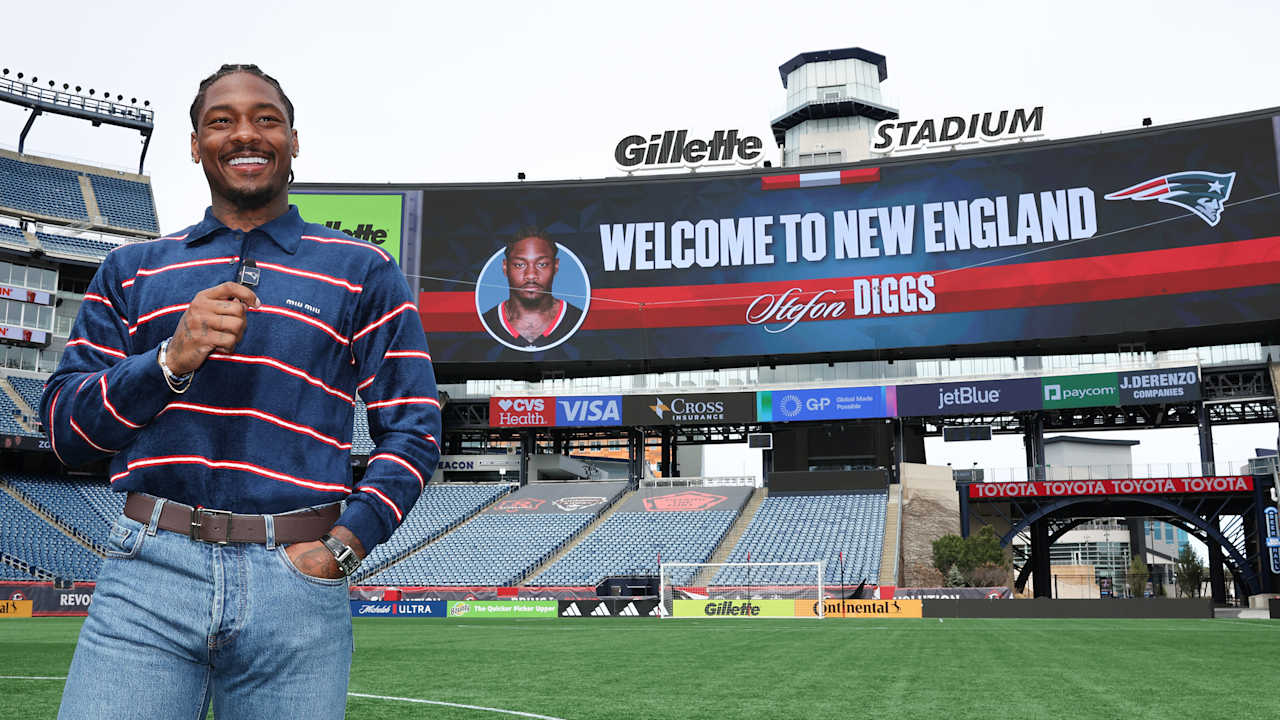 Photos: New Patriots WR Stefon Diggs Introduced at Gillette Stadium