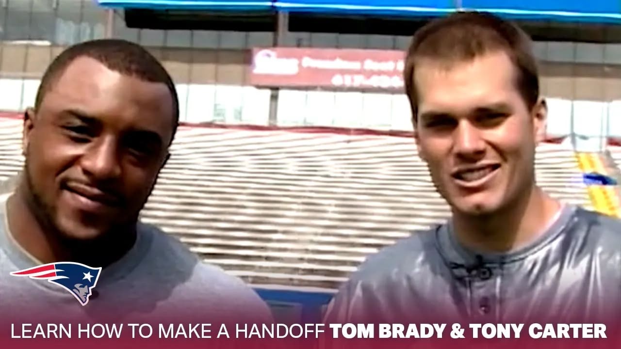 Throwback Tom Brady & Tony Carter Teach How to Make a Successful Handoff (Circa 2000)