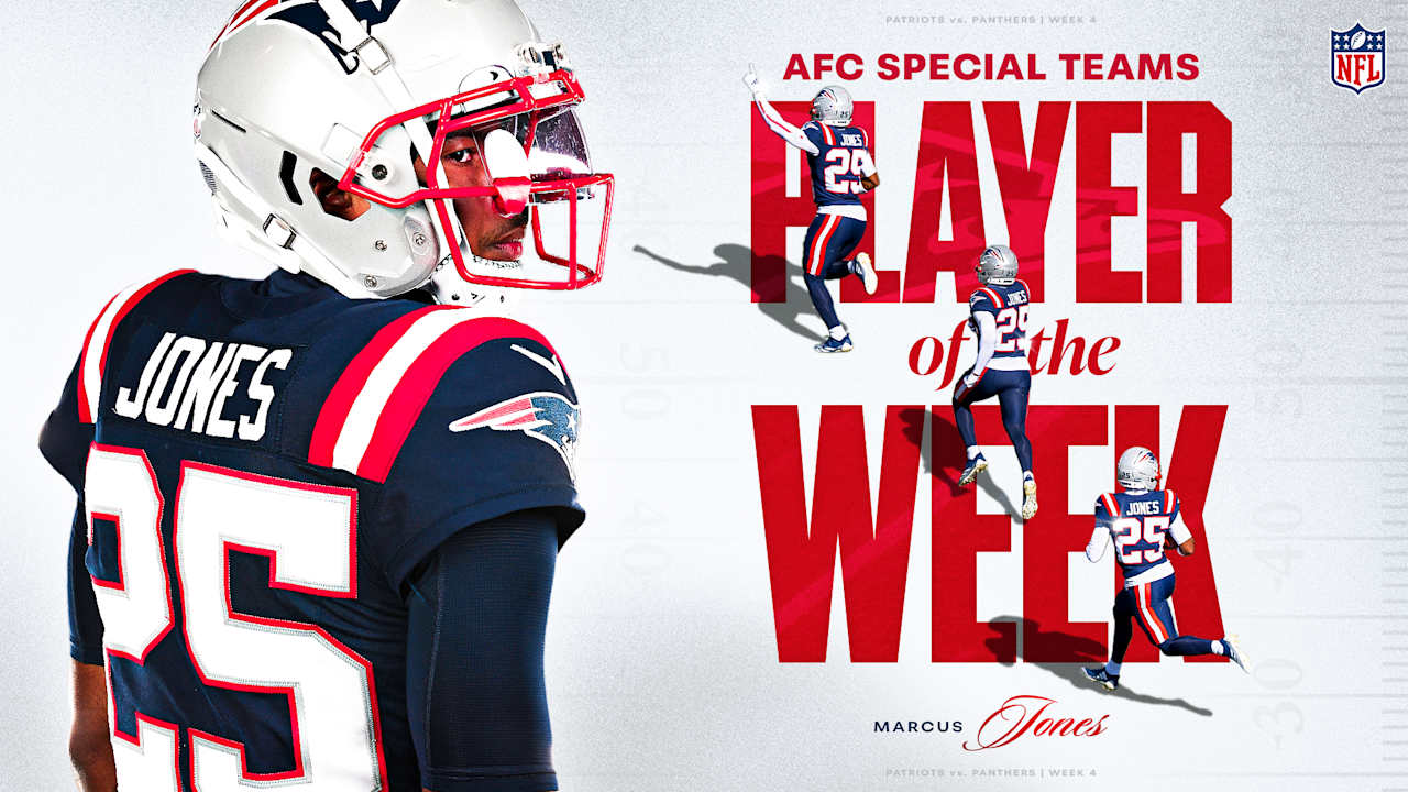 Marcus Jones Named AFC Special Teams Player of the Week