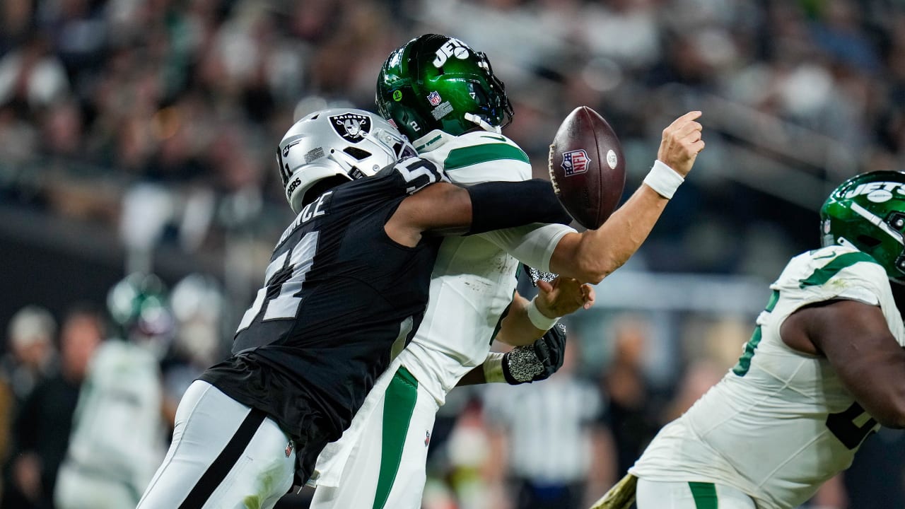 Raiders Week Highlights Vs Jets Malcolm Koonce S Strip Sack On Zach Wilson