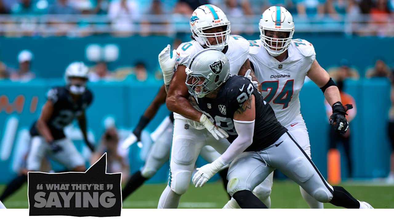 What They're Saying: Dolphins describe Maxx Crosby as 'elite defender' who 'plays with his hair on fire'