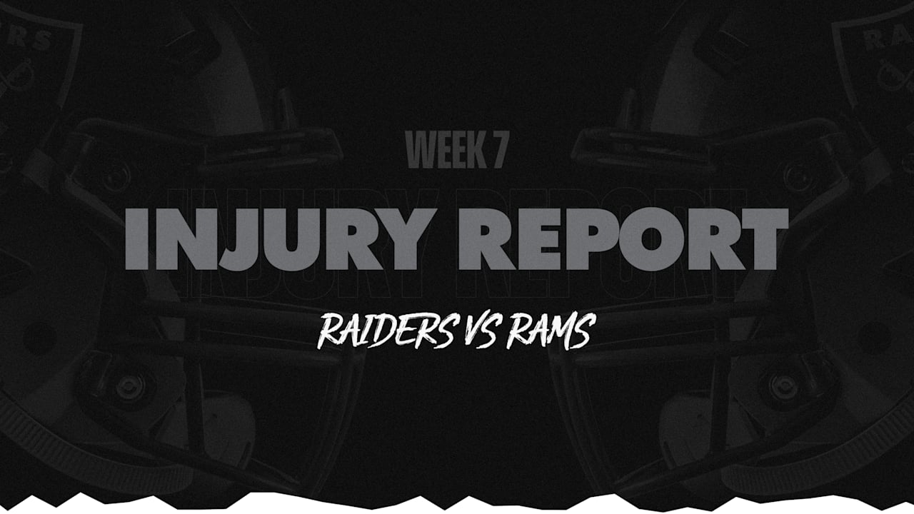 Raiders-Rams Week 7 Injury Report - BVM Sports
