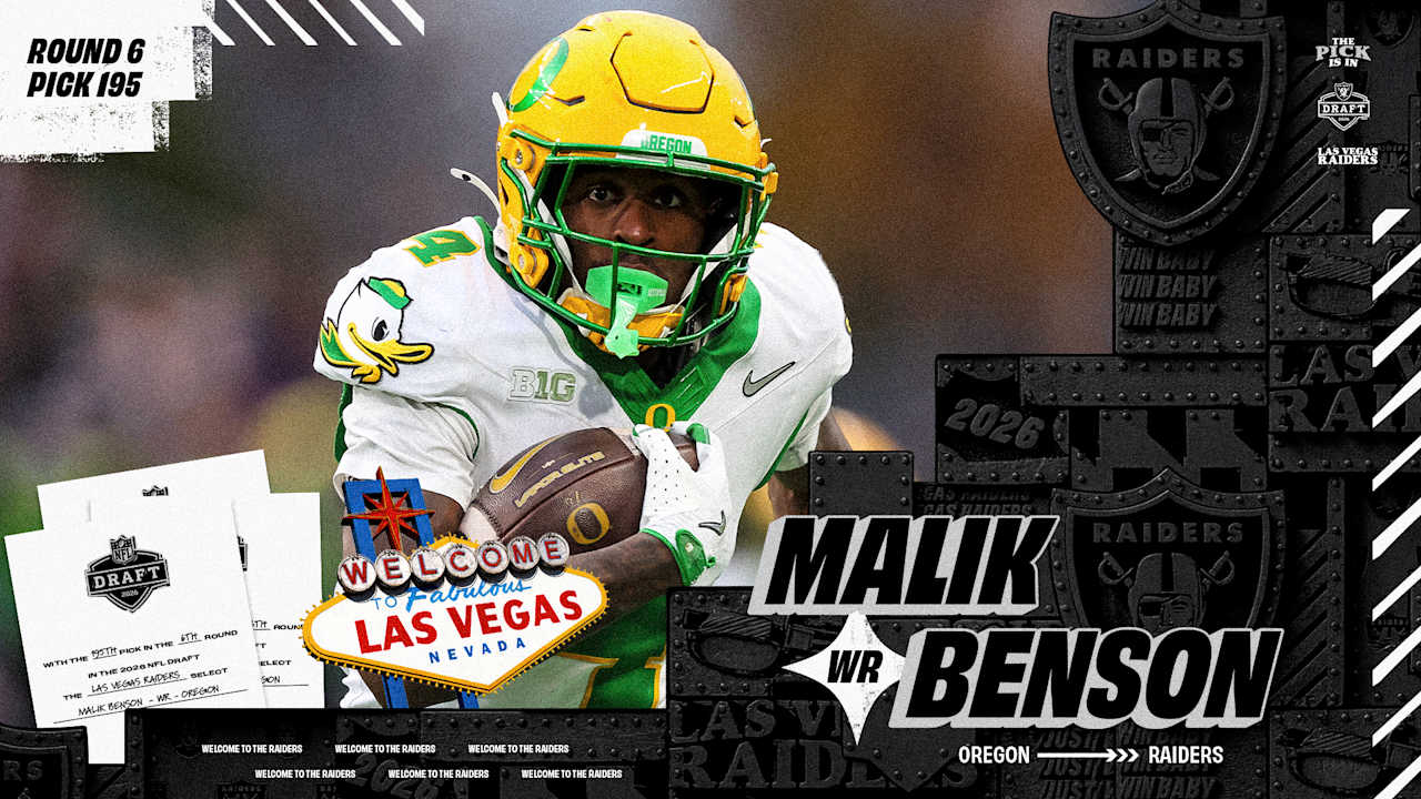 Raiders select WR Malik Benson with the No. 195 overall pick