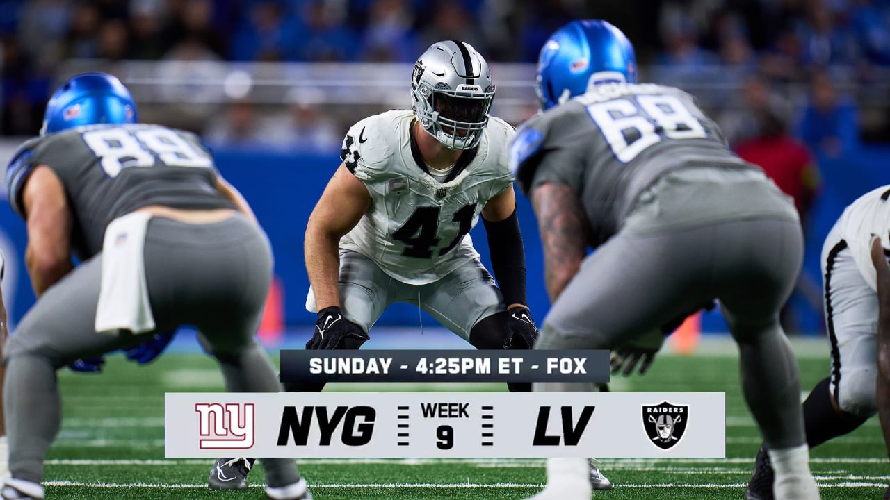 NFLN: Raiders vs. Giants preview | Week 9