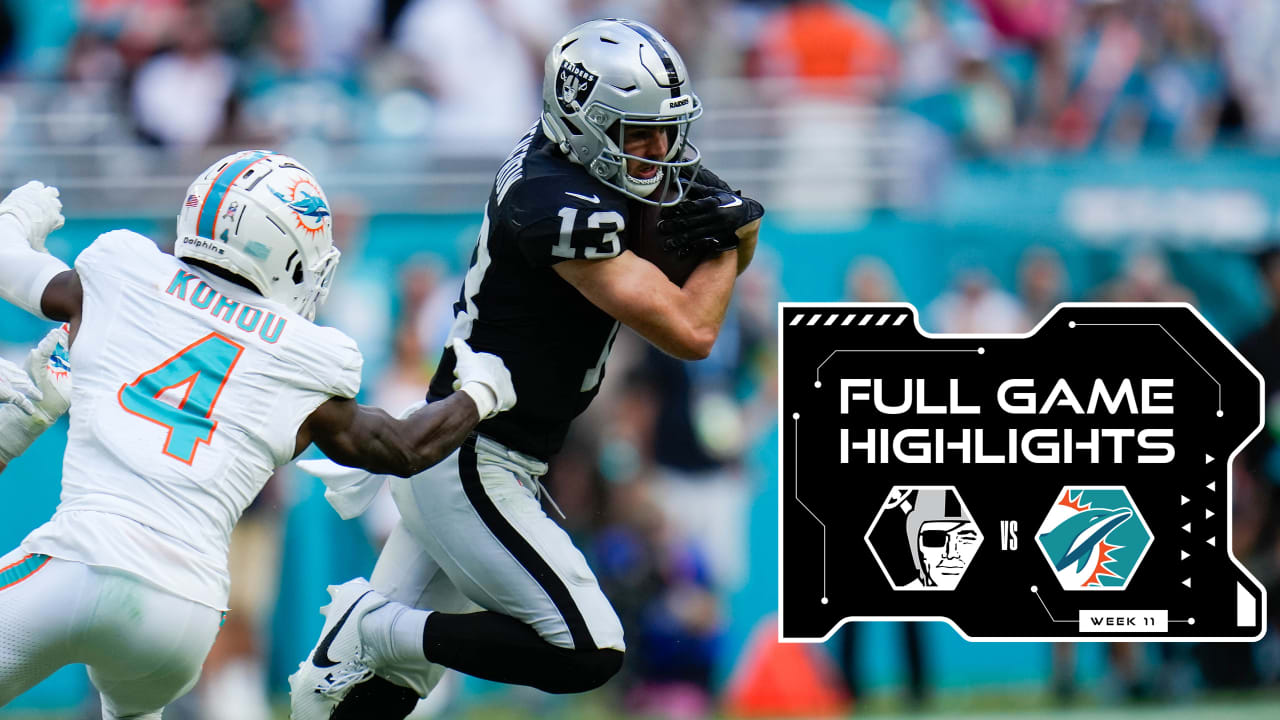 Raiders 2023 Week 11 Highlights vs. Dolphins Full game highlights