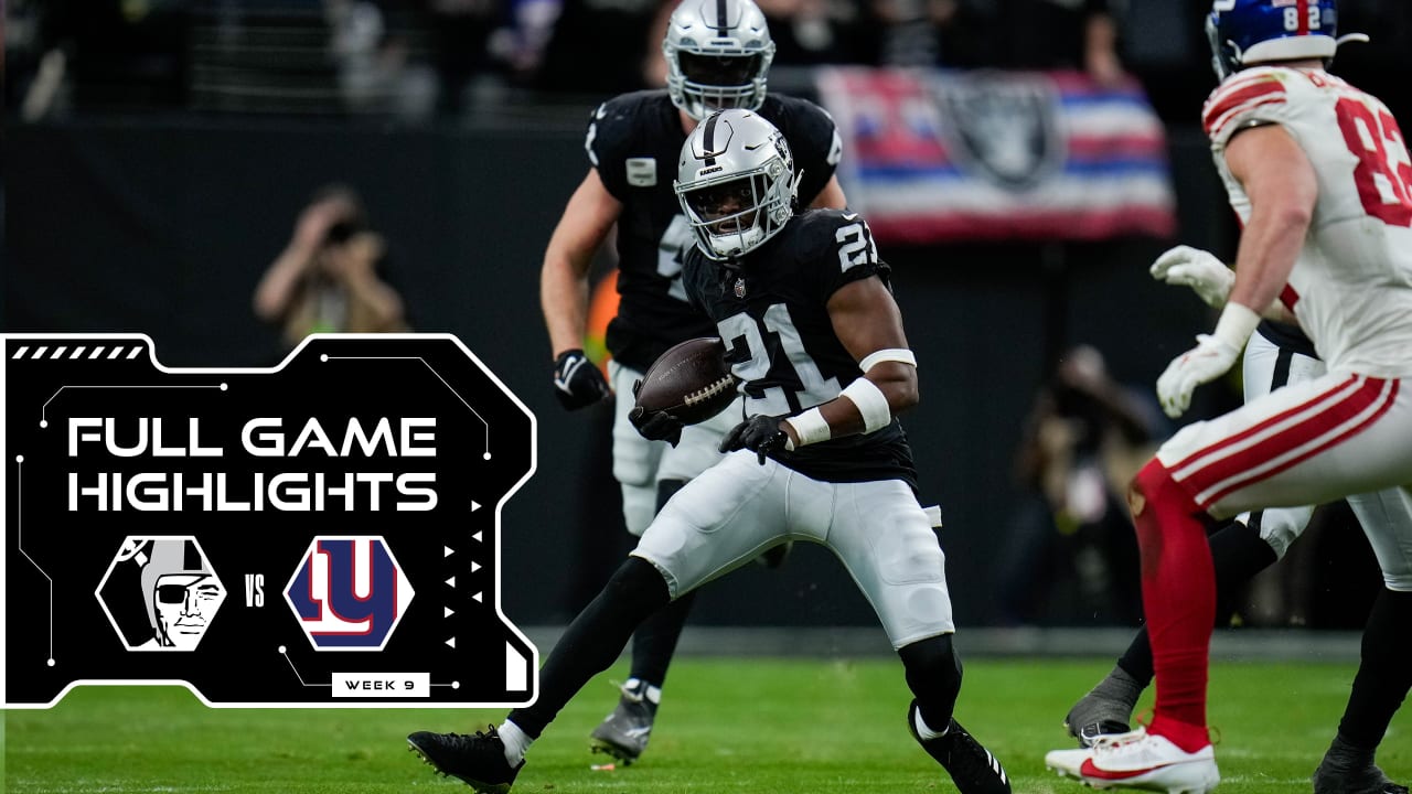 Raiders 2023 Week 9 Highlights vs. Giants Full game highlights from