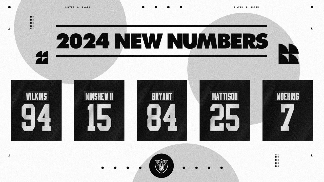 Oakland raiders jersey numbers on sale