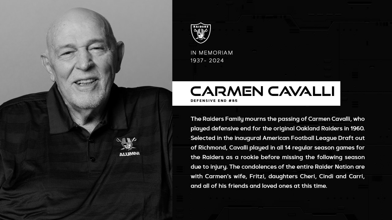 Raiders mourn the passing of Carmen Cavalli