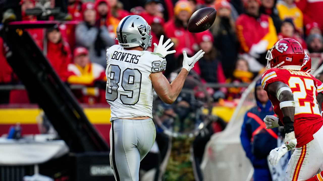 Raiders 2024 Week 13 Highlights vs. Kansas City Chiefs Brock Bowers 33yard touchdown Black
