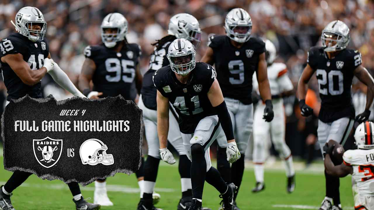 Raiders 2024 Week 4 Highlights vs. Browns Full game highlights from