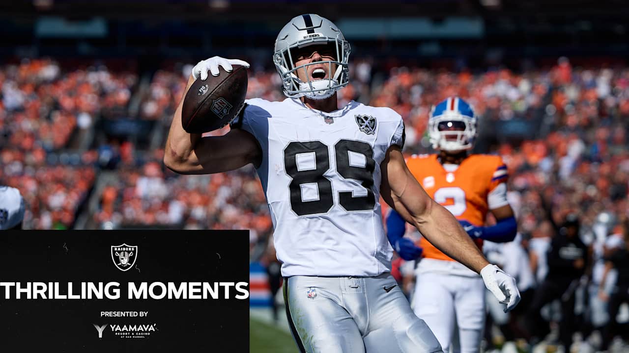 Brock Bowers scores first career touchdown against the Denver Broncos