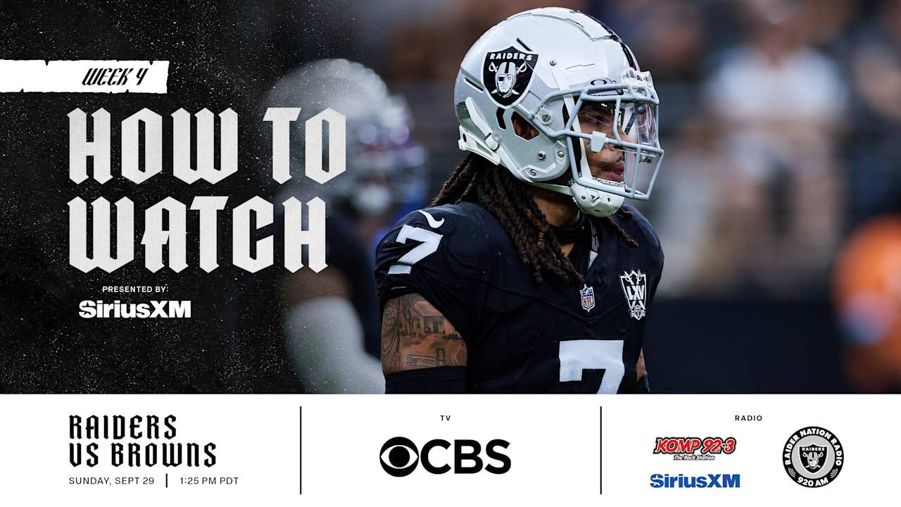How to watch Las Vegas Raiders vs. Cleveland Browns on September 29