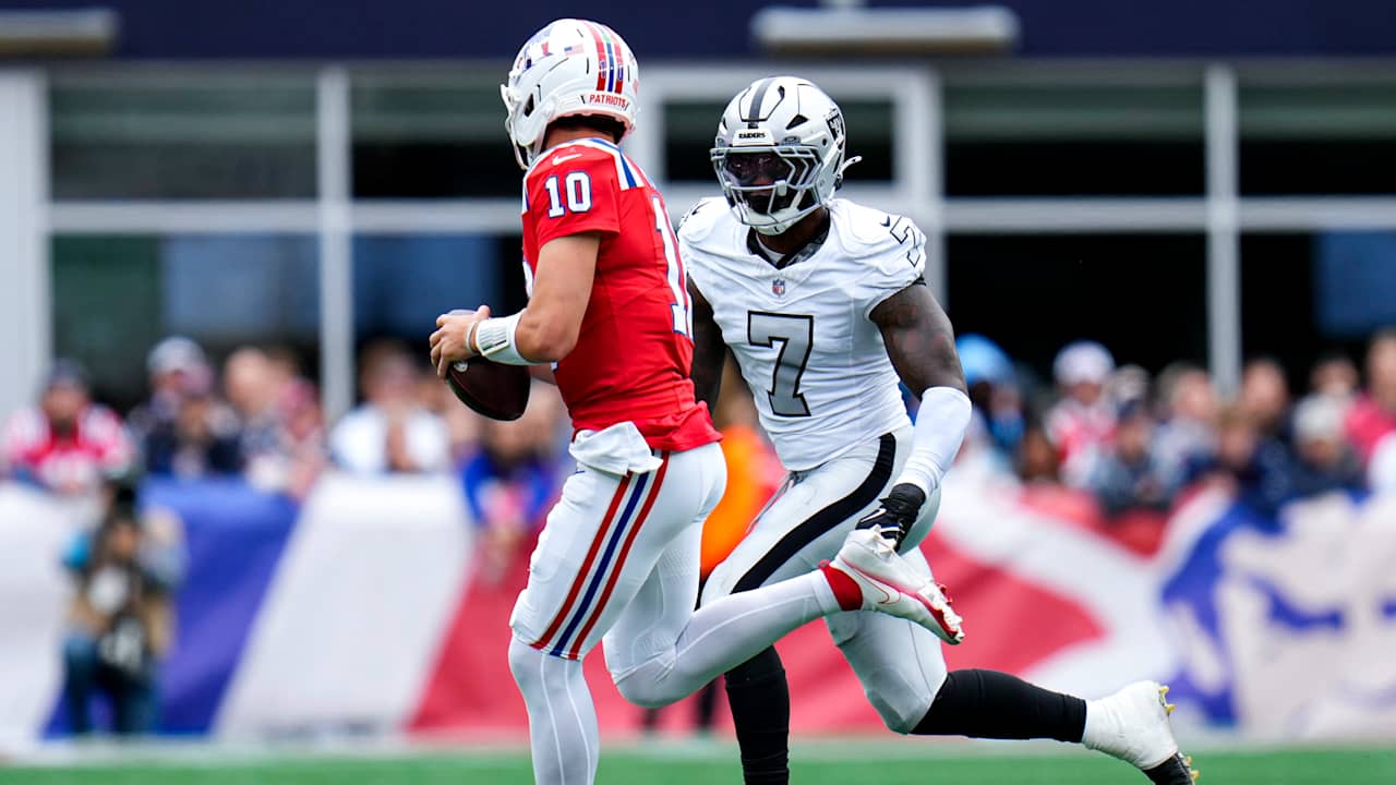 Game Recap: Raiders handed lopsided loss by Patriots, Fernando Mendoza ...