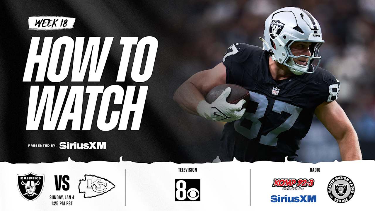 How to watch, listen to and livestream Raiders vs. Chiefs - Raiders.com