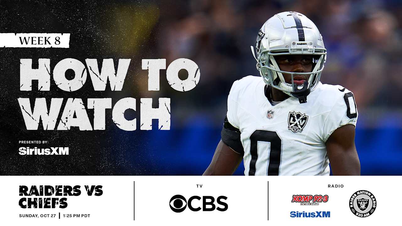 How to watch Las Vegas Raiders vs. Kansas City Chiefs on October 27