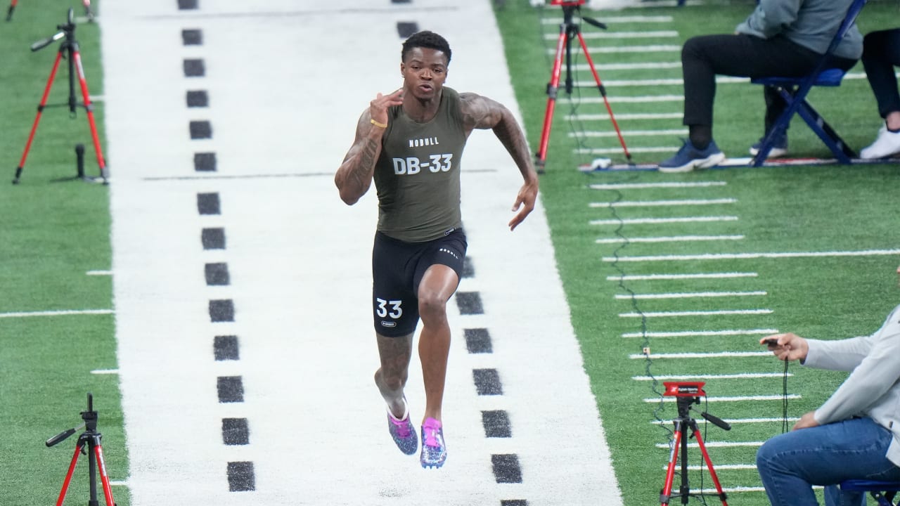 Mississippi State cornerback Decamerion Richardson runs 40-yard dash | 2024 NFL Draft