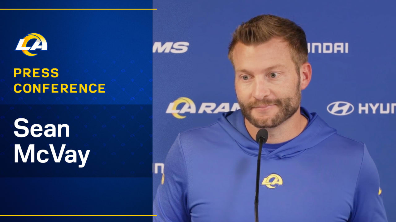 Rams Head Coach Sean Mcvay Talks Latest On Quarterback Matthew Staffords Status For Week 9 At 