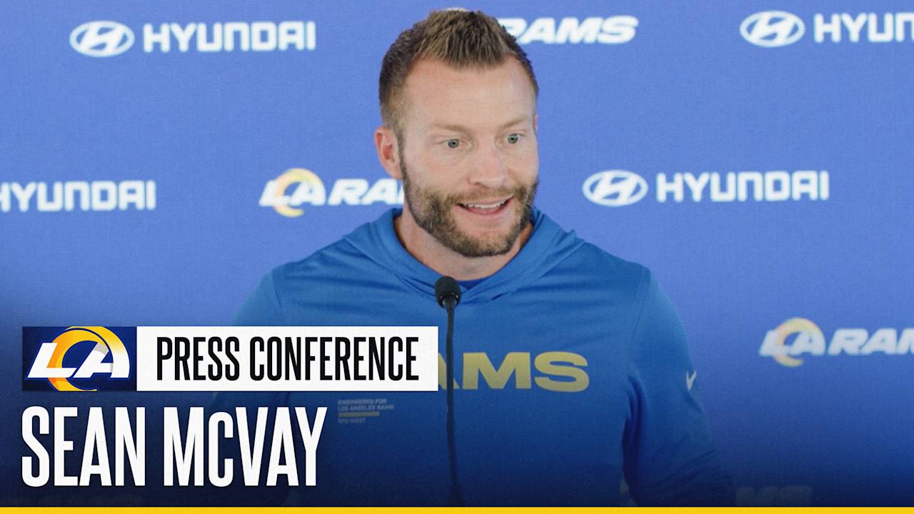 Los Angeles Rams head coach Sean McVay talks about kicker Harrison ...